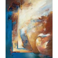 Terre mêlée 80x100 cm - Châssis 4 cm avec effet miroir