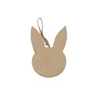 Tête de lapin plate à suspendre 1x6,5x9cm (Lot de 20)