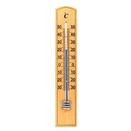 Thermomètre intérieur/extérieur en bois 20cm