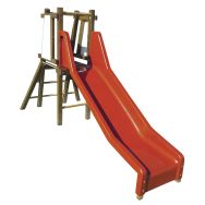 Toboggan hauteur de chute 0,90 m coloris rouge - Jambes de scellement
