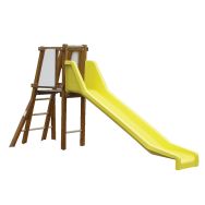 Toboggan hauteur de chute 1,10 m coloris jaune - Jambes de scellement