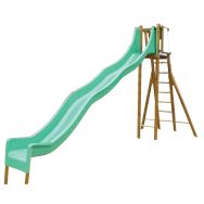 Toboggan hauteur de chute 1,50 m coloris vert - Jambes de scellement