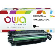 Toner remanufacturé HP CE250X - Noir
