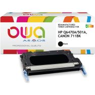 Toner remanufacturé HP Q6470A-CANON 711BK - Noir