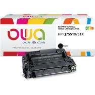 Toner remanufacturé HP Q7551X - Noir
