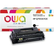 Toner remanufacturé HP Q7553X - Noir