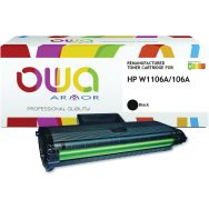 Toner remanufacturé HP W1106A - Noir