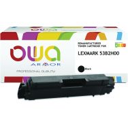 Toner remanufacturé Lexmark 53B2000 - Noir