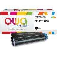 Toner remanufacturé OKI 43324408 - Noir