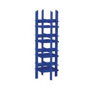 Tour à livres sur roulettes Zédia coloris bleu