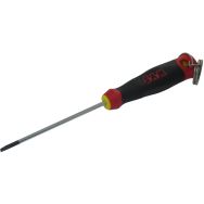 Tournevis bi-mat. fente elect. 5,5x125 mm avec clip inox FME