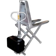 Transpalette galvanisé 1 T haute levée électrique timon monté