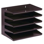 Trieur à l'italienne métal Hauteur 30 cm - 5 cases coloris Noir