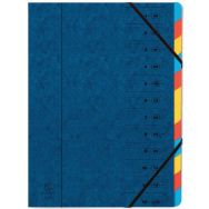 Trieur agrafé avec élastiques 12 compartiments