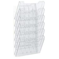 Trieur mural A4 horizontal 6 cases - cristal