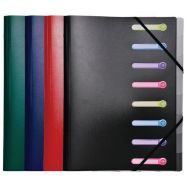 Trieur polypropylène 3 rabats opaque 8 compartiments (Lot de 10)