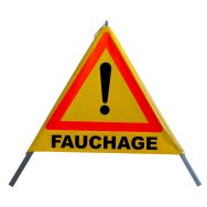Tripode pliable signalisation temporaire attention fauchage