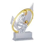 Trophée résine joueur pétanque - 12cm