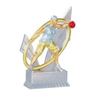 Trophée résine joueuse basket - 12cm
