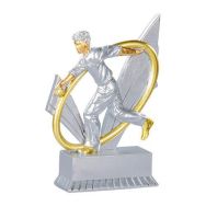 Trophée résine lancé de boules - 12cm