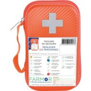 Trousse de secours Menuisier 2/4 personnes en PU Orange Fluo