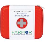 Trousse de secours Menuisier 4/6 personnes en PU orange fluo