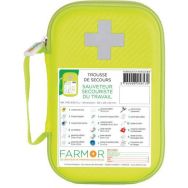 Trousse de secours S.S.T en PU Jaune Fluo
