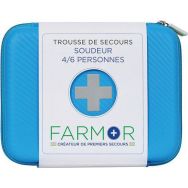 Trousse de secours Soudeur 4/6 personnes en PU bleu fluo