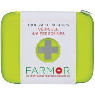 Trousse de secours Véhicule 4/6 pers. en PU jaune fluo