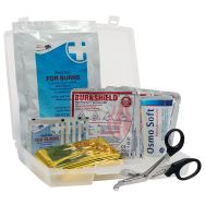 Trousse de secours garnie adaptée aux brûlures