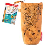 Trousse en papier-tissu écologique 20 feutres extra fins bague métal