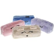 Trousse rectangulaire en fourrure avec couleurs assorties