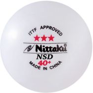 Tube de 3 balles PVC Nittaku NSD 40+ blanches 3 étoiles