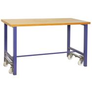 Unité mobile escamotable H840xL1500xP700 mm Bleu pigeon