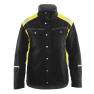 Veste artisan hiver noir/jaune fluorescent