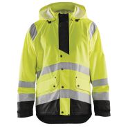 Veste de pluie haute visibilité niveau 3 jaune fluorescent/noir