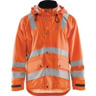 Veste de pluie haute visibilité niveau 3 orange taille L