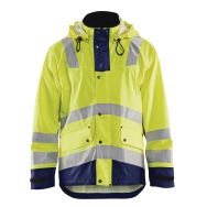 Veste de pluie niveau 2 jaune fluorescent/marine