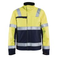 Veste hiver multinormes jaune fluorescent/marine, doublée