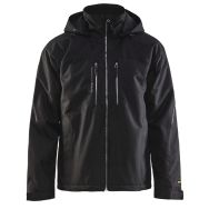 Veste hiver technique noir, matériau respirant étanche