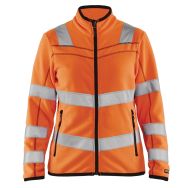 Veste micropolaire haute visibilité femme orange fluorescent