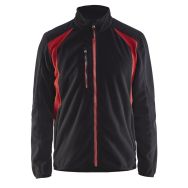 Veste micropolaire noir/rouge