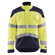 Veste multinormes inhérent jaune fluorescent/marine