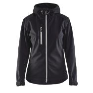Veste softshell à capuche femme noir/argent