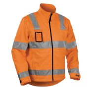 Veste softshell haute visibilité orange fluorescent étanche