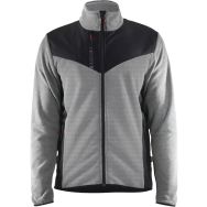 Veste tricotée gris chiné - S