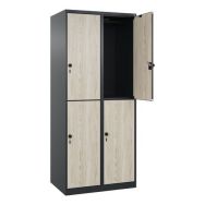 Vestiaire 2 niveaux Evolo PLUS - 4 casiers, largeur 400 mm