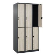 Vestiaire 2 niveaux Evolo PLUS - 6 casiers, largeur 300 mm