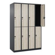 Vestiaire 2 niveaux Evolo PLUS - 8 casiers, largeur 300 mm