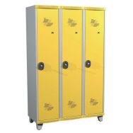 Vestiaire 3 colonnes Seamline Optimum® 400 mm sur pieds - Acial
